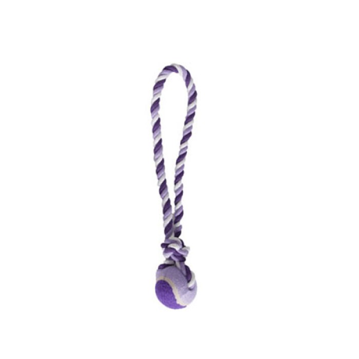 Flamingo  COTTON ROPE WITH TENNIS BALL м'яч на канаті іграшка для собак , S.